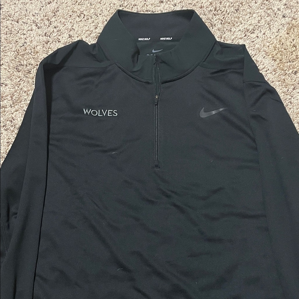 Nike Black Golf Quarter-Zip Top with Minnesota Timberwolves Logo